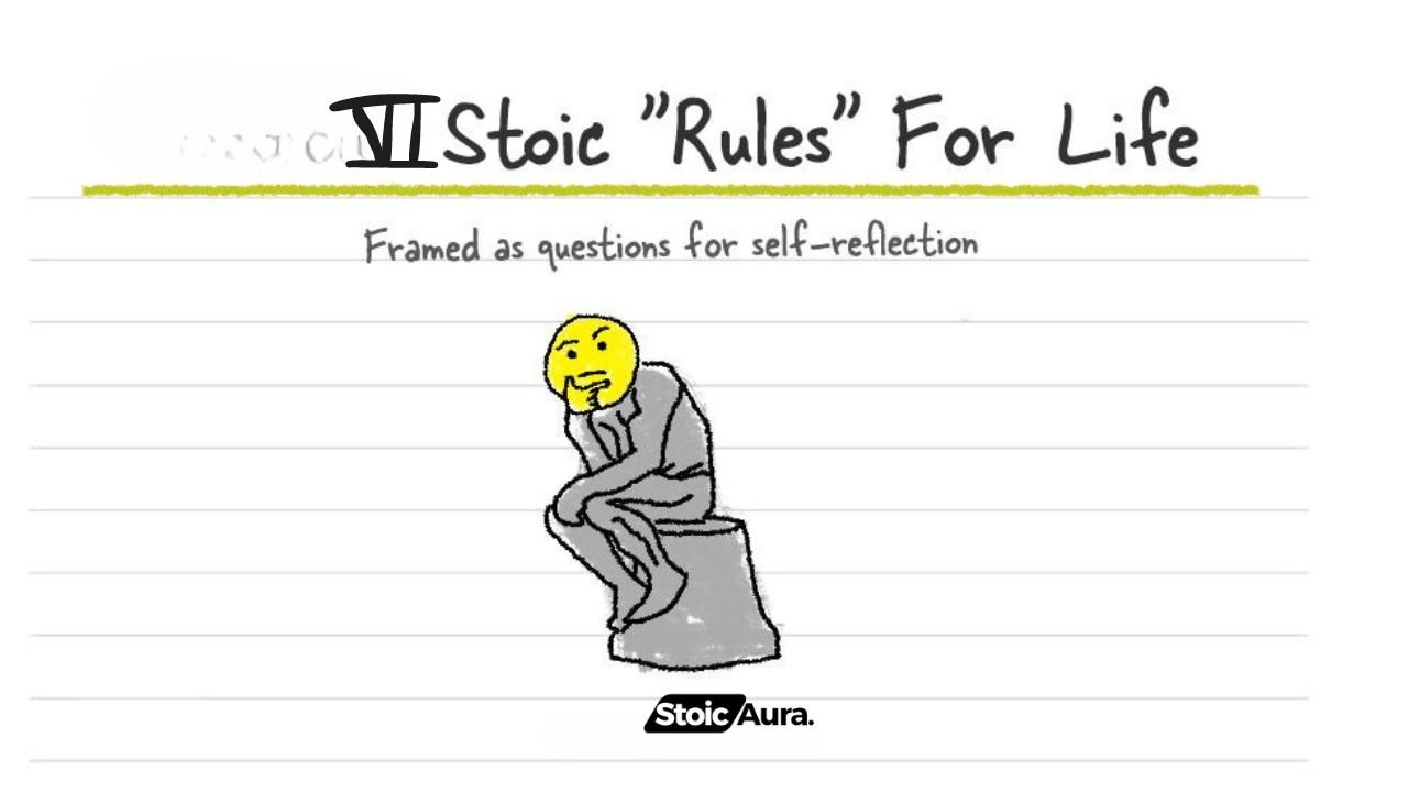 What are the 4 rules of Stoicism