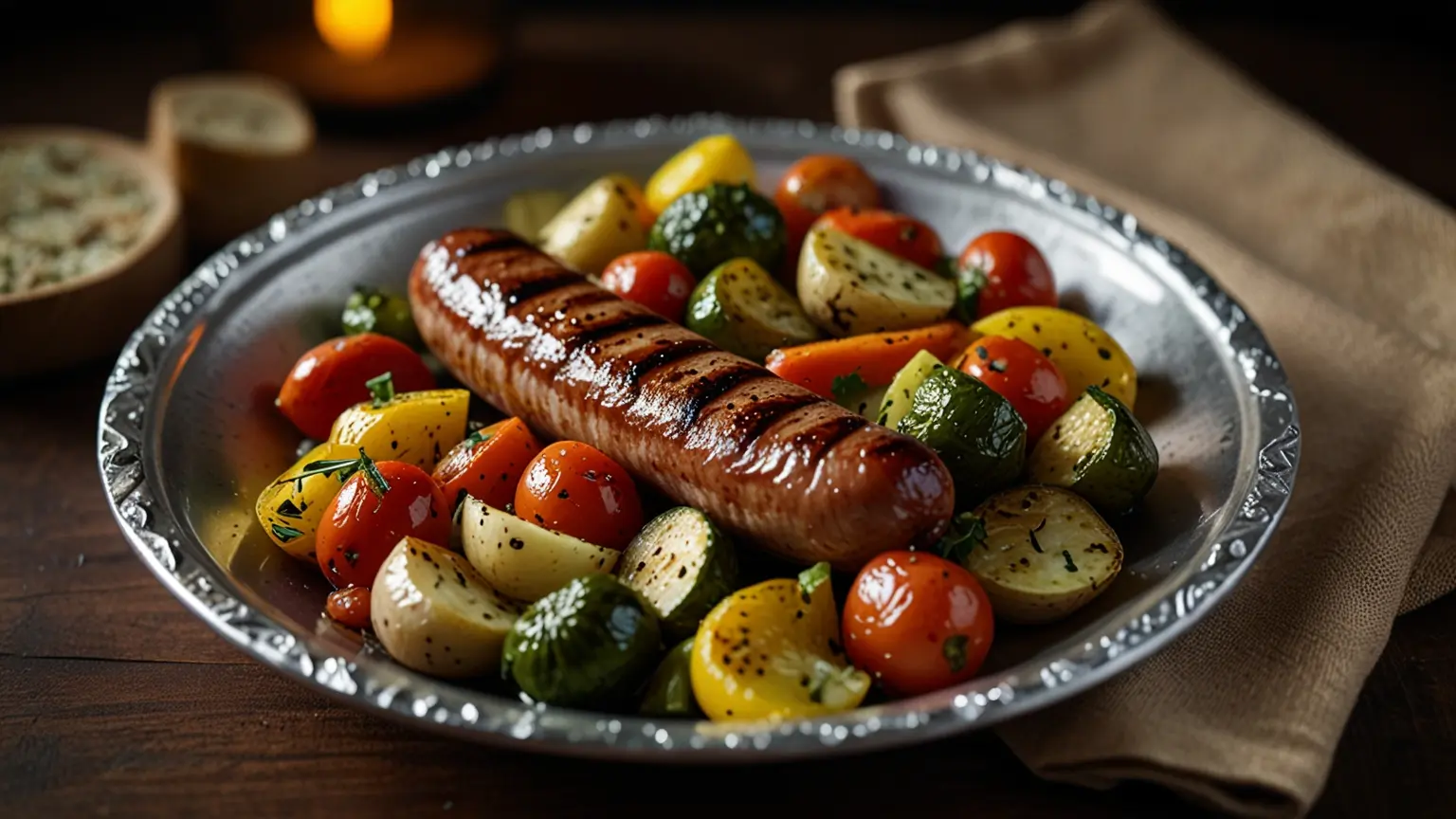 Foil Packet Grilled Sausage and Veggies