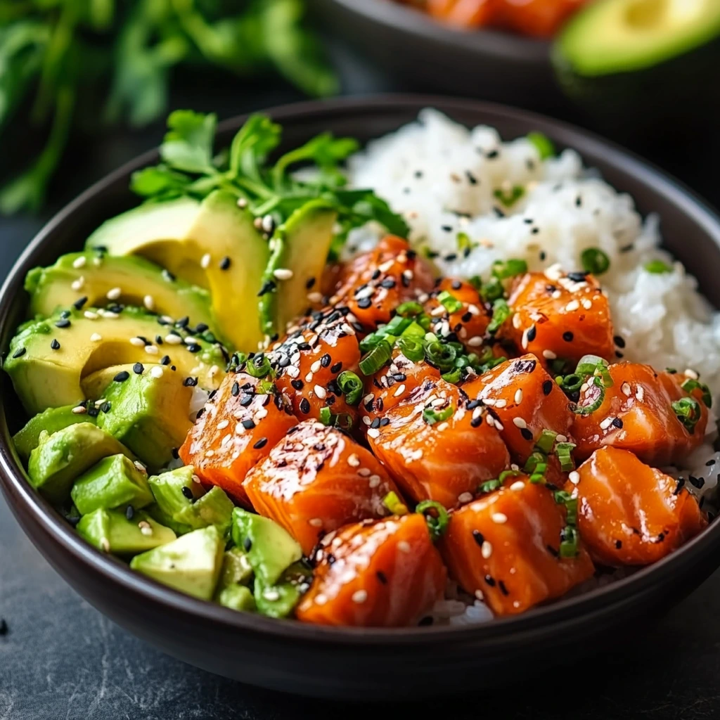 Salmon and Avocado Poke Bowl