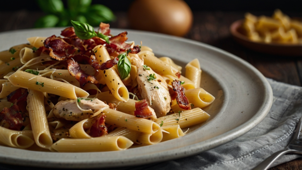 Chicken Pasta with Bacon