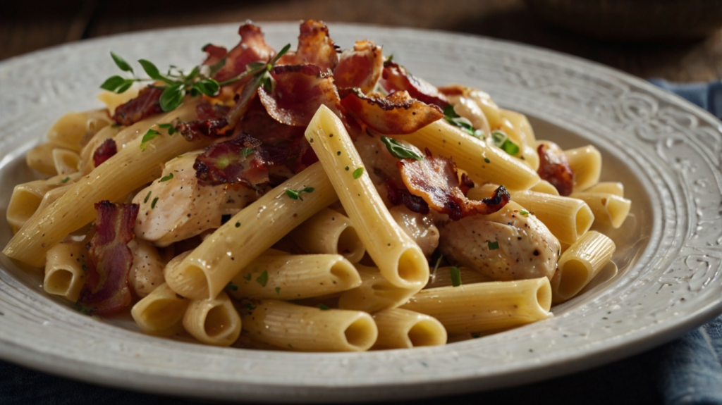 Chicken Pasta with Bacon