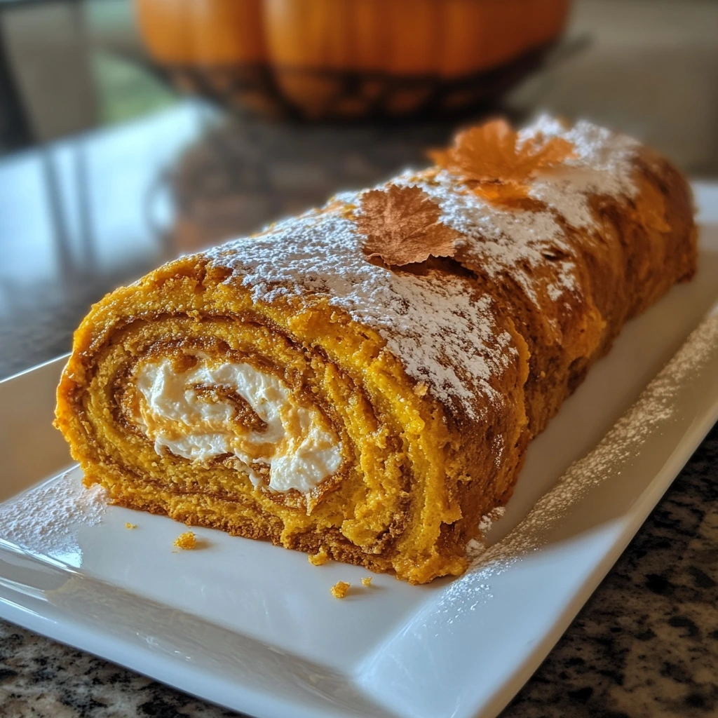 Pumpkin Roll with Cream Cheese Filling
