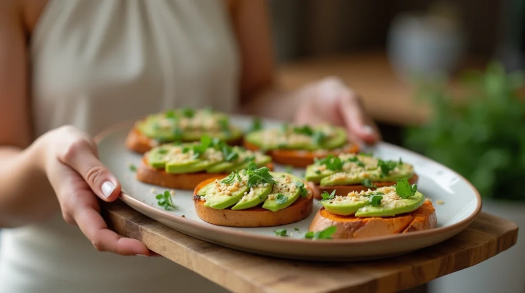 Sweet Potato Toasts with Avocado