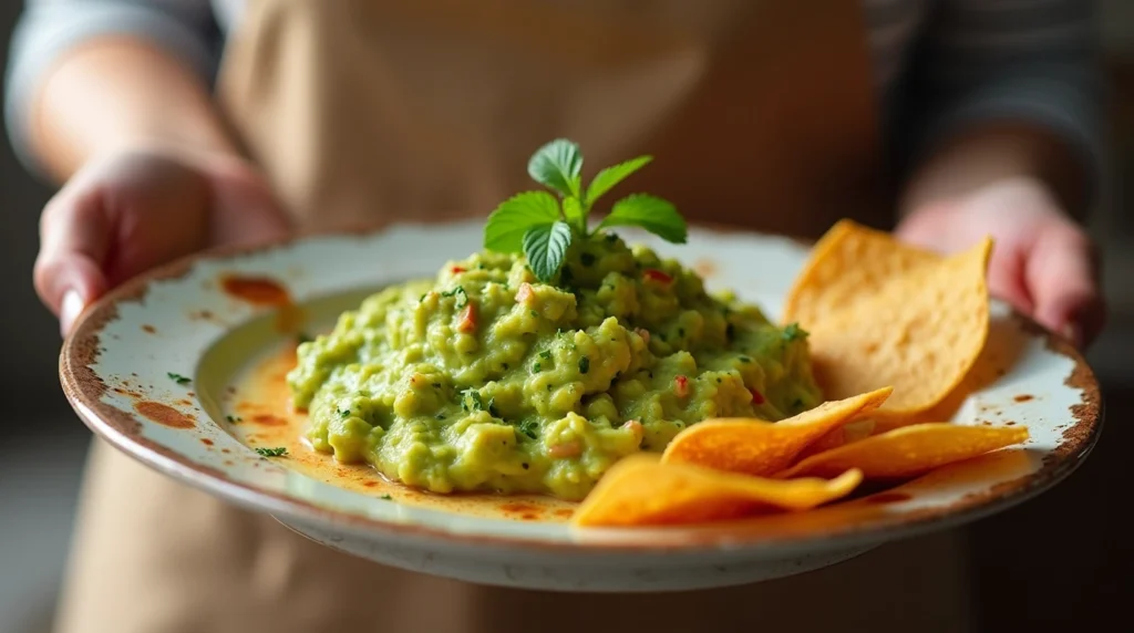 Guacamole and Baked Tortilla Chips