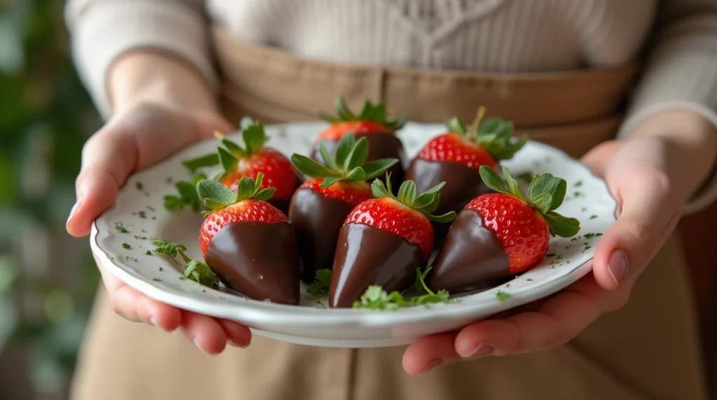 Dark Chocolate-Dipped Strawberries