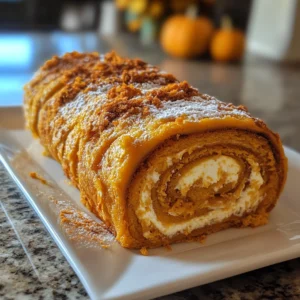 Pumpkin Roll with Cream Cheese Filling