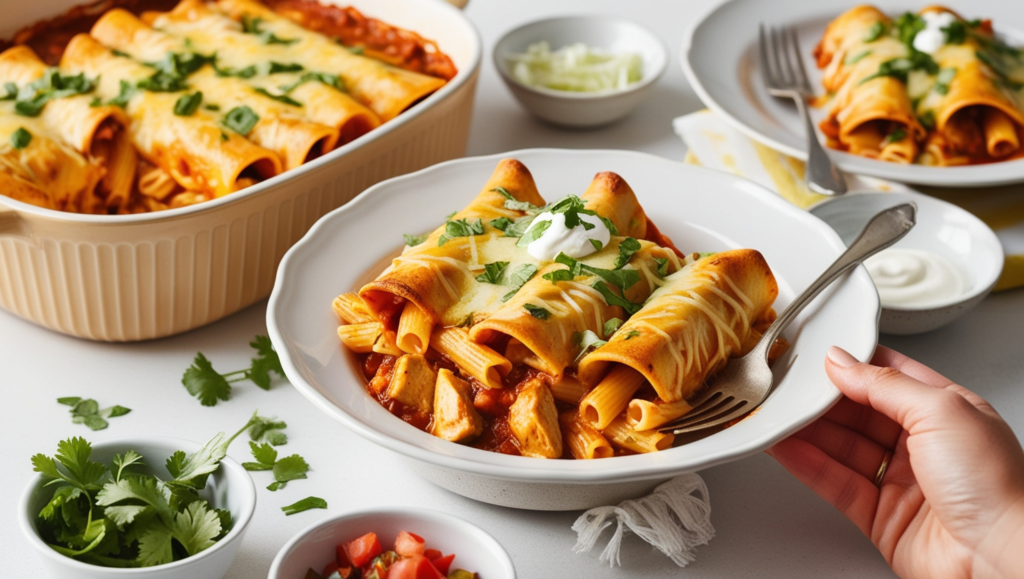 Chicken Pasta Enchiladas