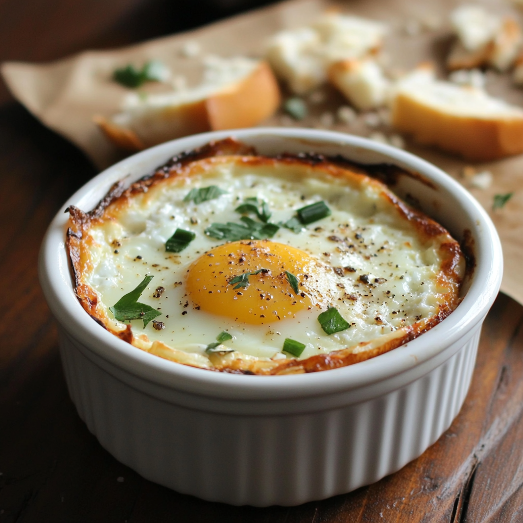 Baked Eggs with a Cottage Cheese Twist