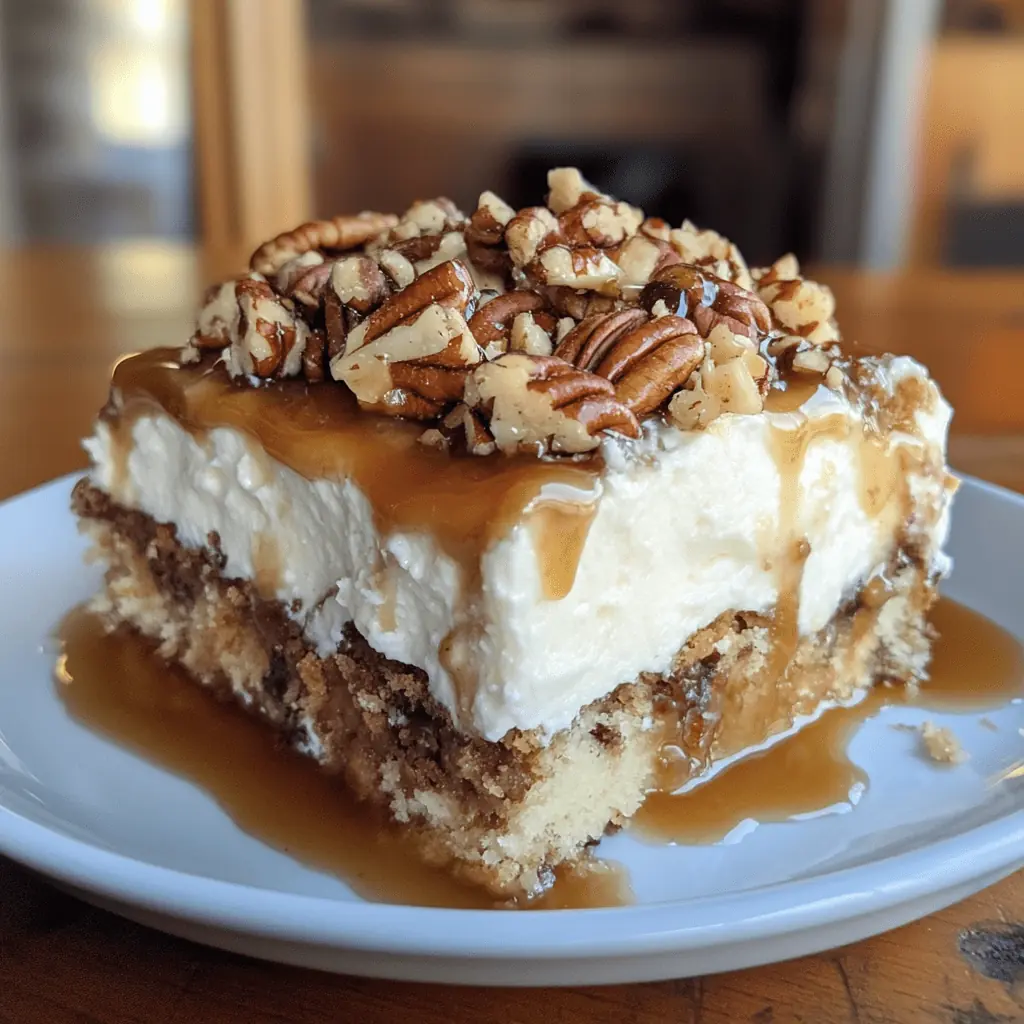 Decadent Butter Pecan Praline Poke Cake