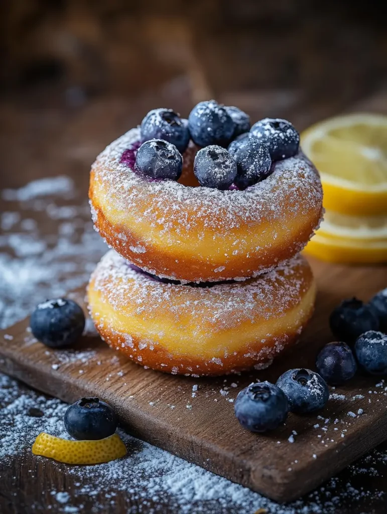 Baked Lemon Blueberry Donuts