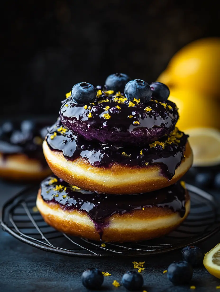 Baked Lemon Blueberry Donuts