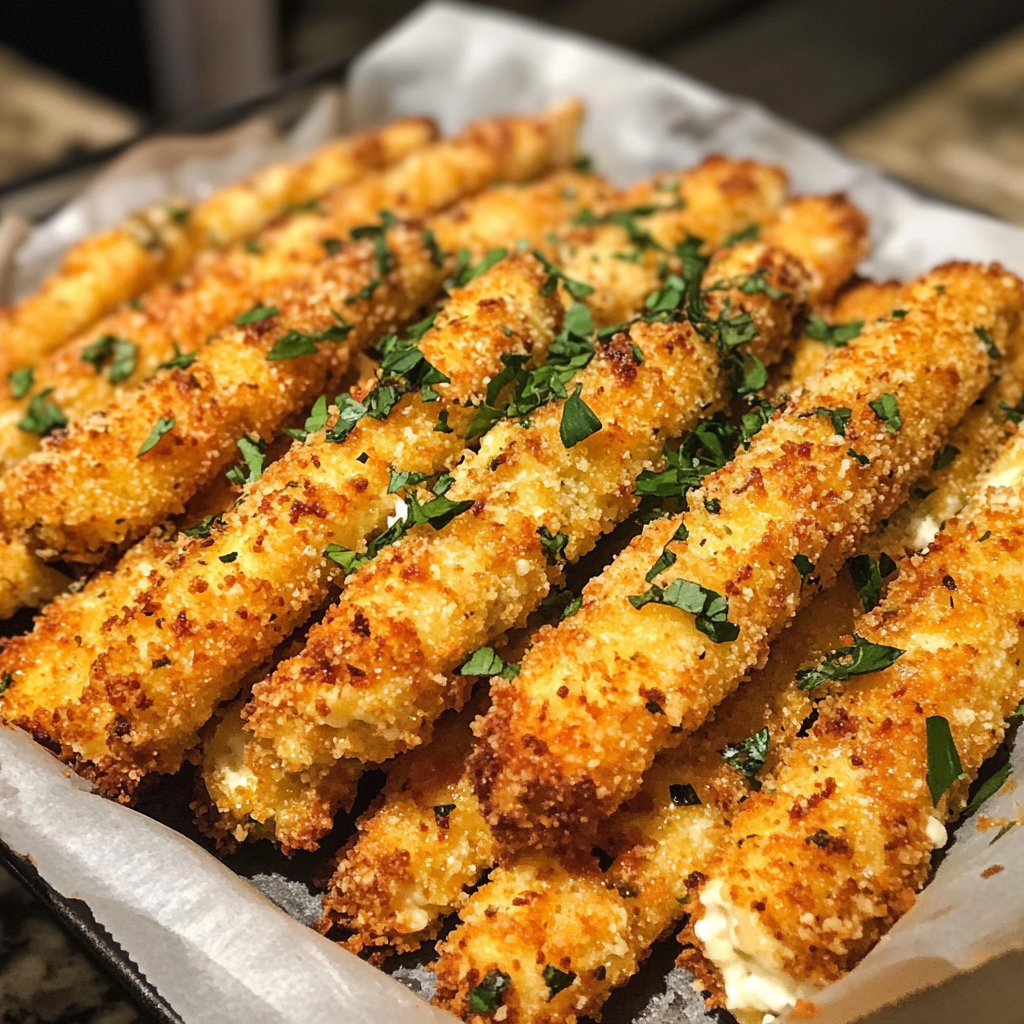 Crispy Cheddar Mozzarella Sticks 