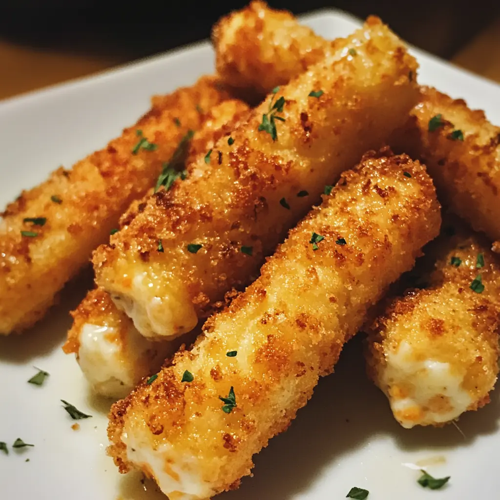 Crispy Cheddar Mozzarella Sticks