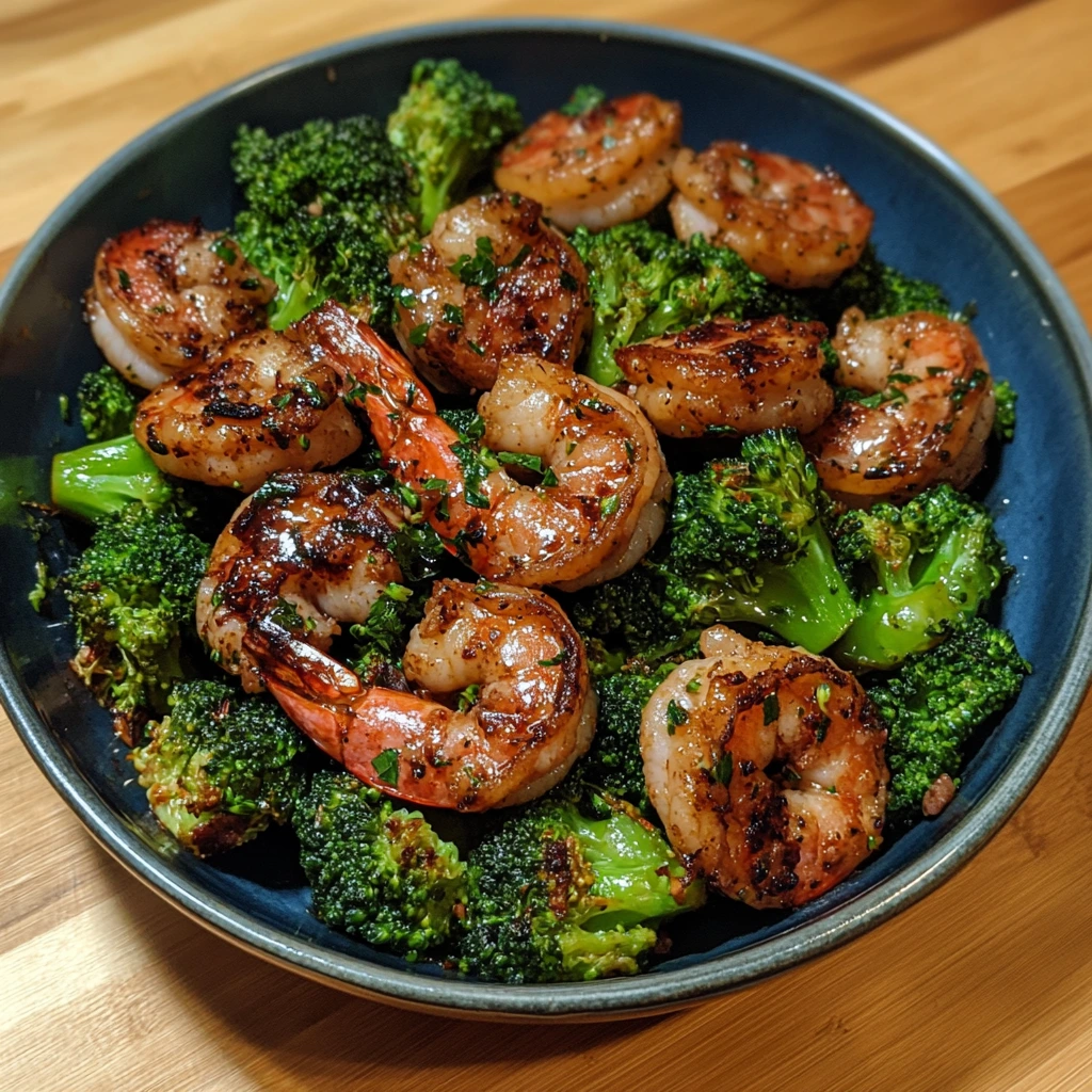 Garlic Butter Shrimp Sausage and Broccoli