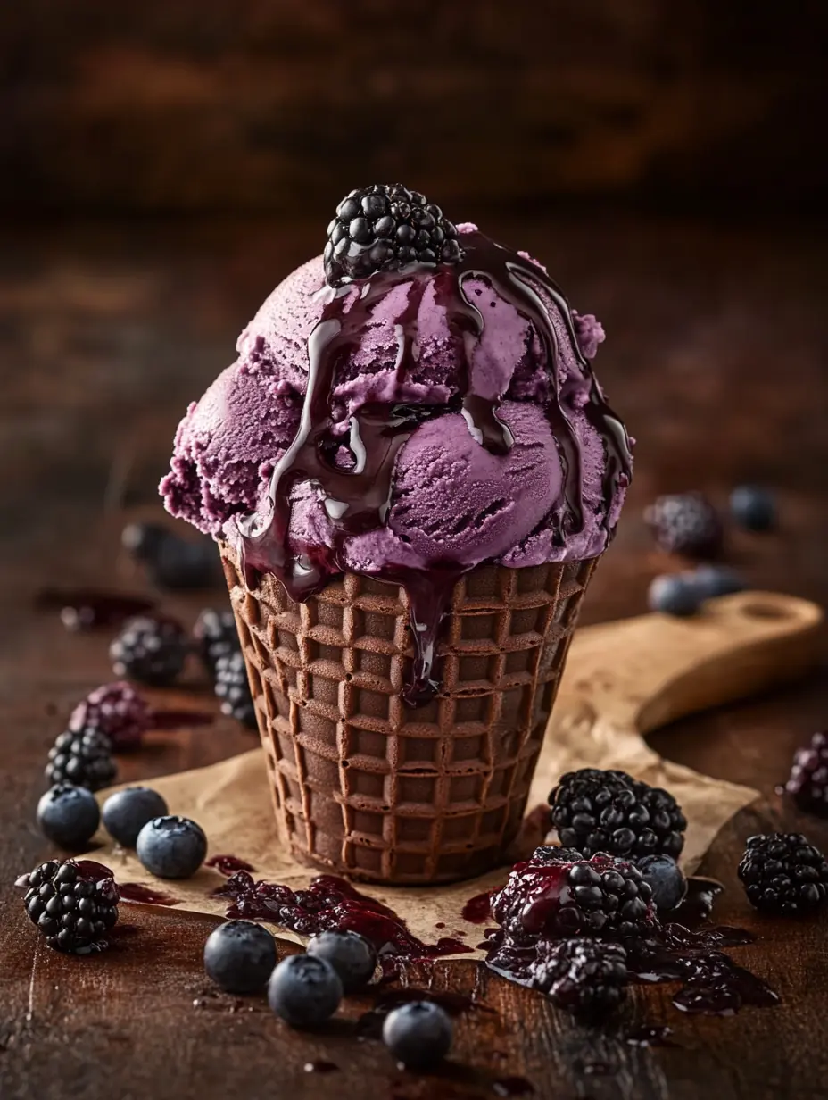 Midnight Berry Ice Cream Loaf Recipe