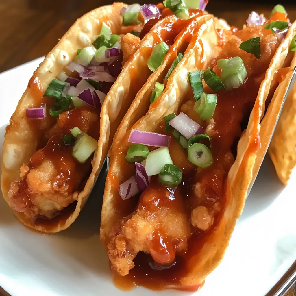 Chicken Wonton Tacos