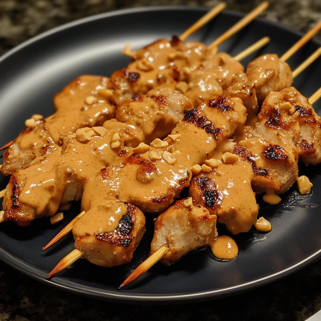 Thai Chicken Satay With Peanut Sauce