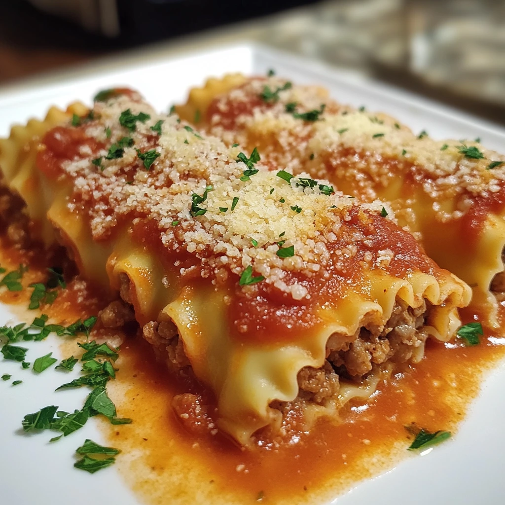 Italian Meatball Lasagna Roll-Ups