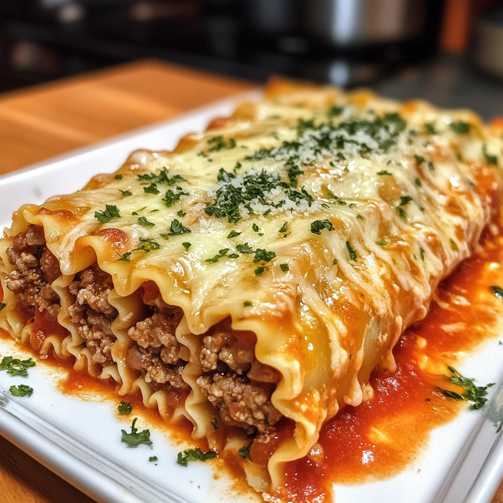 Italian Meatball Lasagna Roll-Ups
