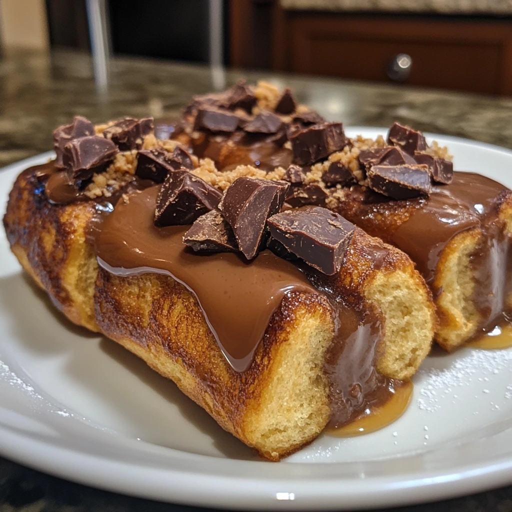 Peanut Butter Cup French Toast Rolls