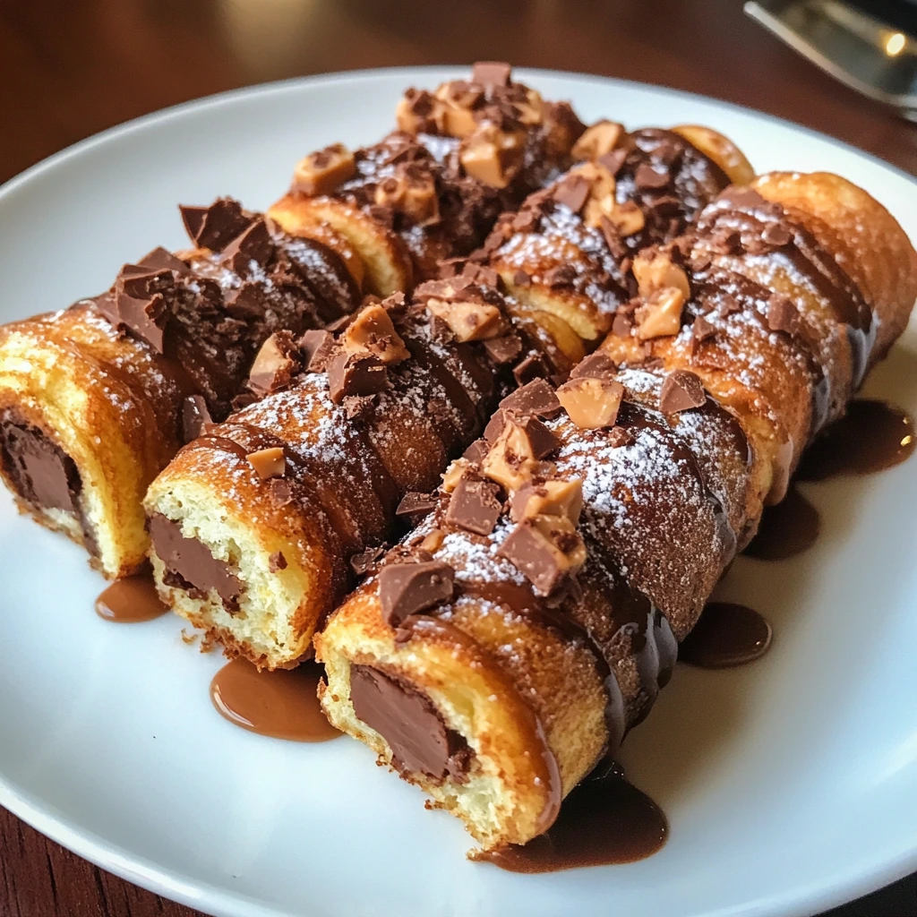 Peanut Butter Cup French Toast Rolls