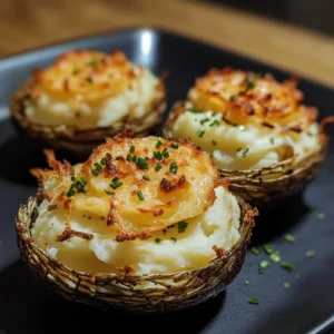 Stuffed Mashed Potato Nests