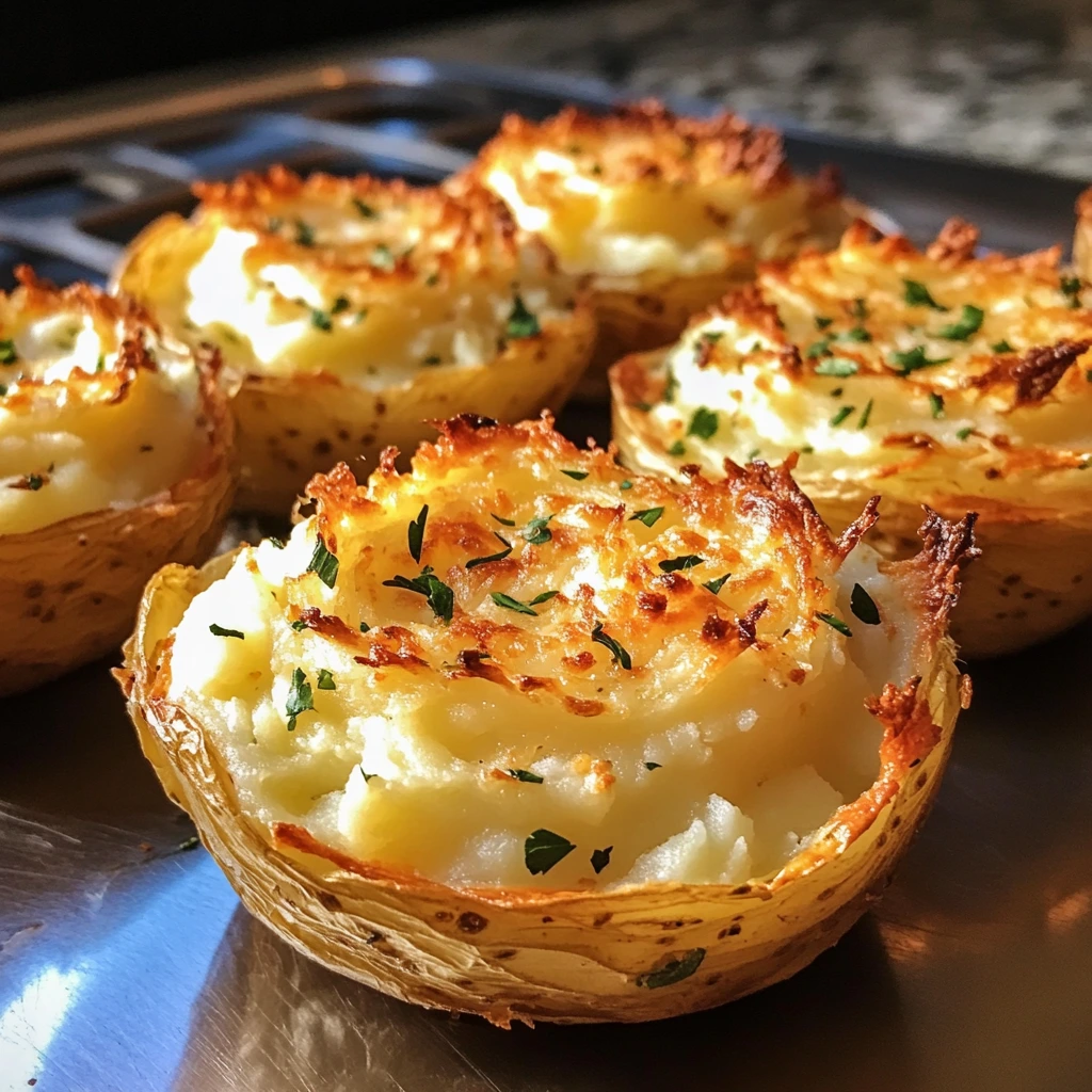 Stuffed Mashed Potato Nests