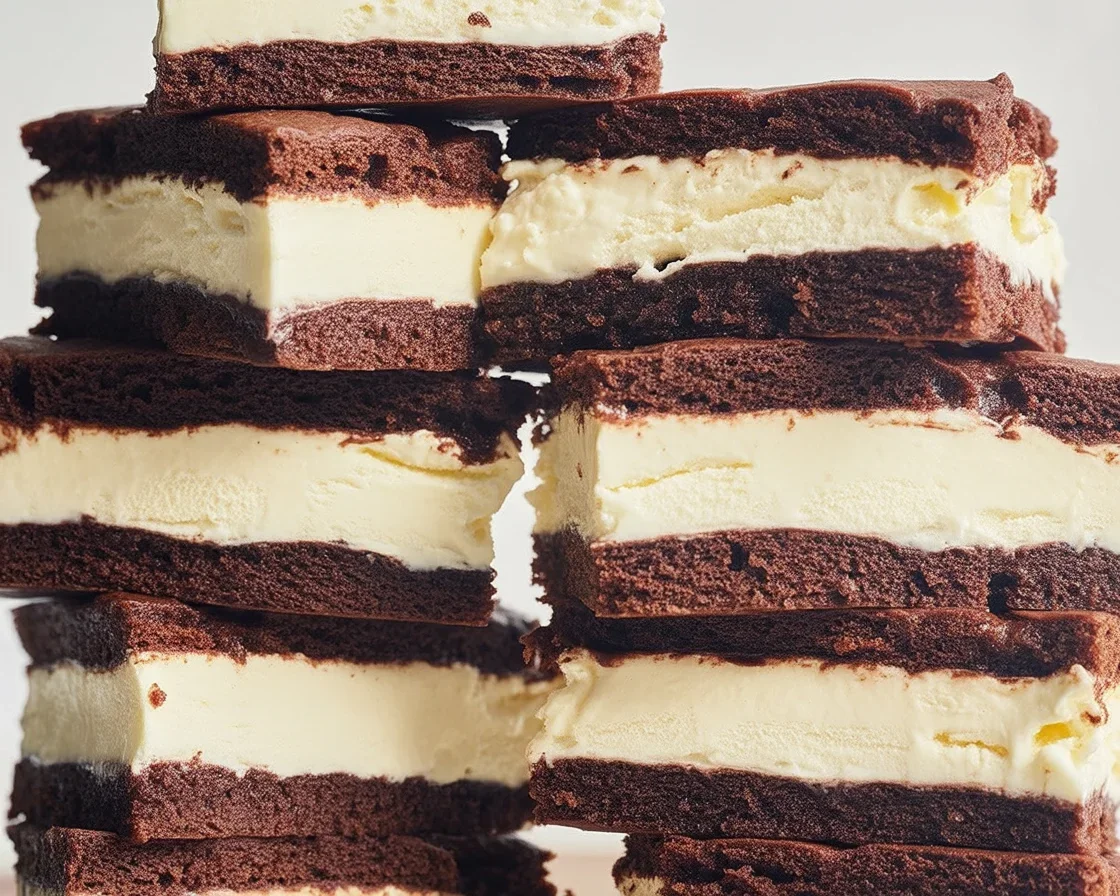 Homemade ice cream sandwiches with soft cookies and creamy ice cream filling.