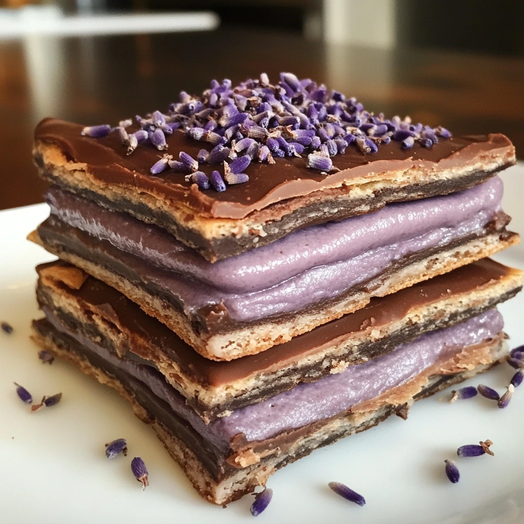 Chocolate-Lavender Napoleons
