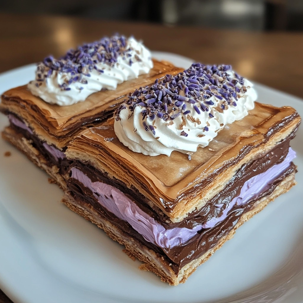 Chocolate-Lavender Napoleons