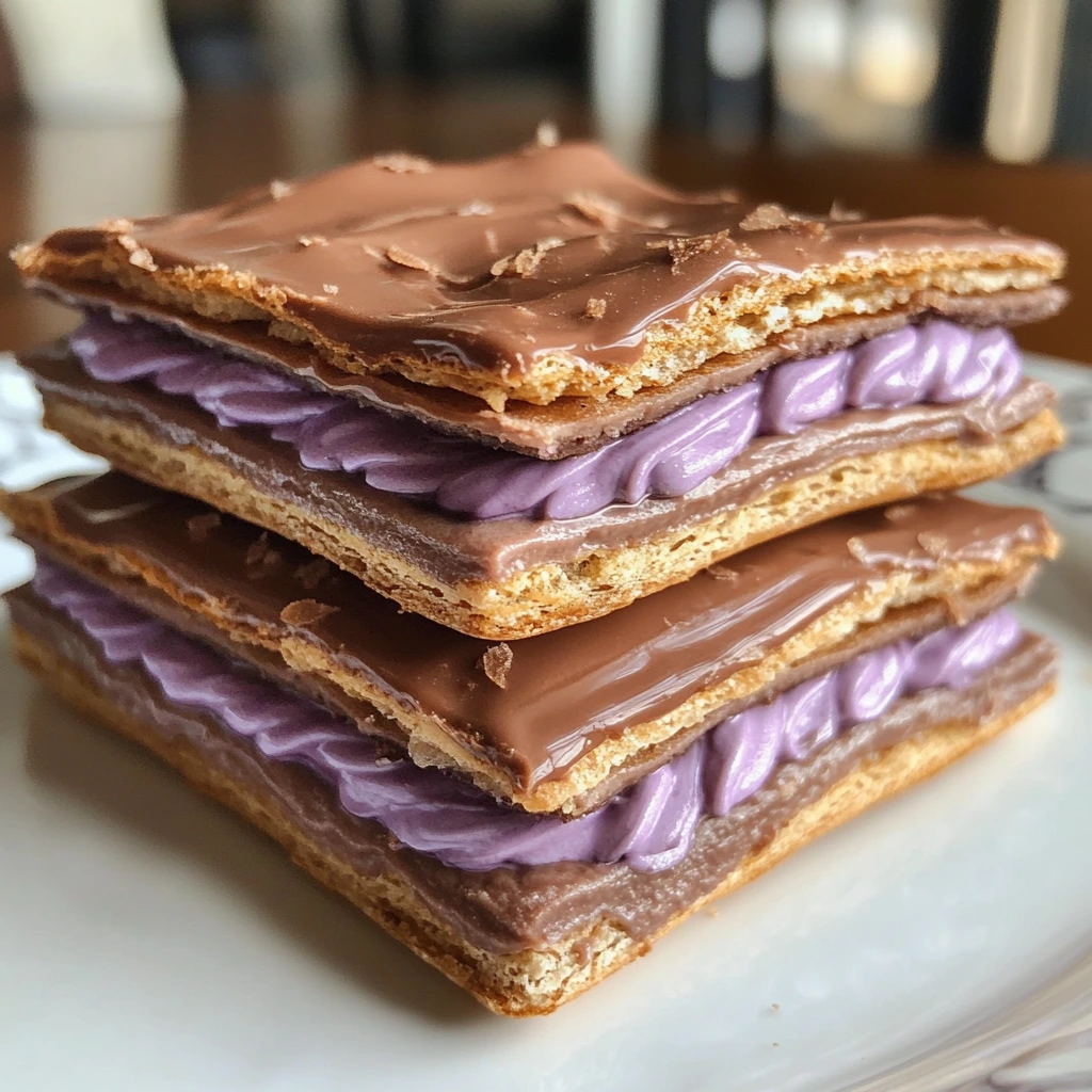 Chocolate-Lavender Napoleons