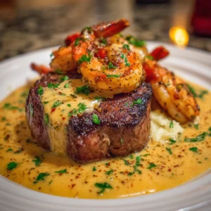 Filet Mignon with Shrimp And Lobster Sauce