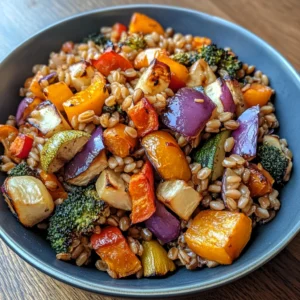 Healthy Warm Farro Salad