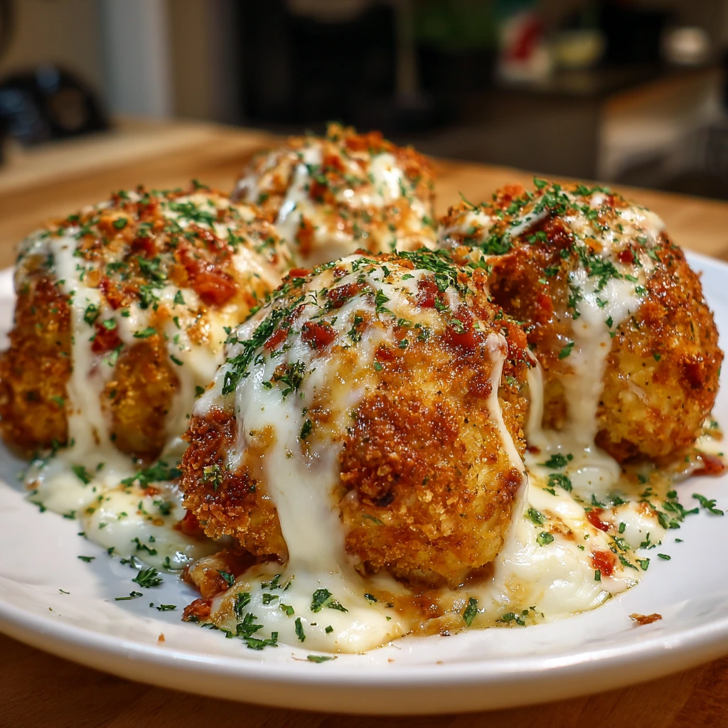 melted mozzarella ranch chicken bombs