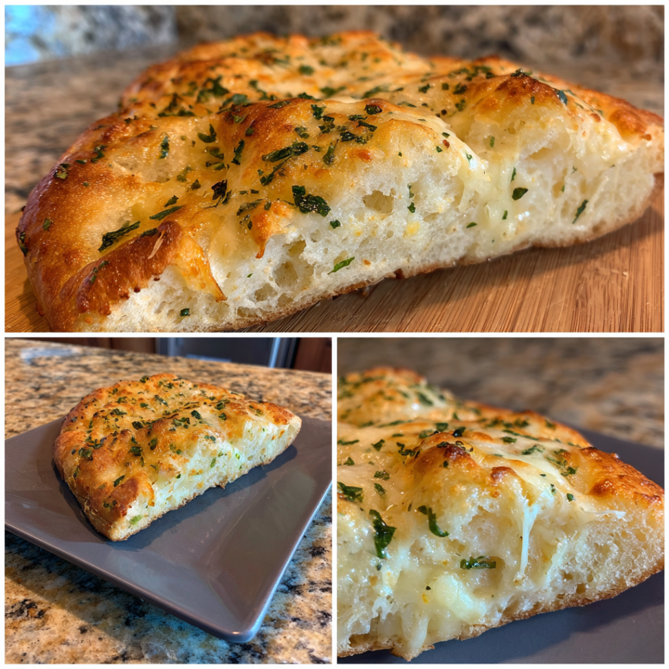 Air Fryer Cheesy Tortilla Garlic Bread