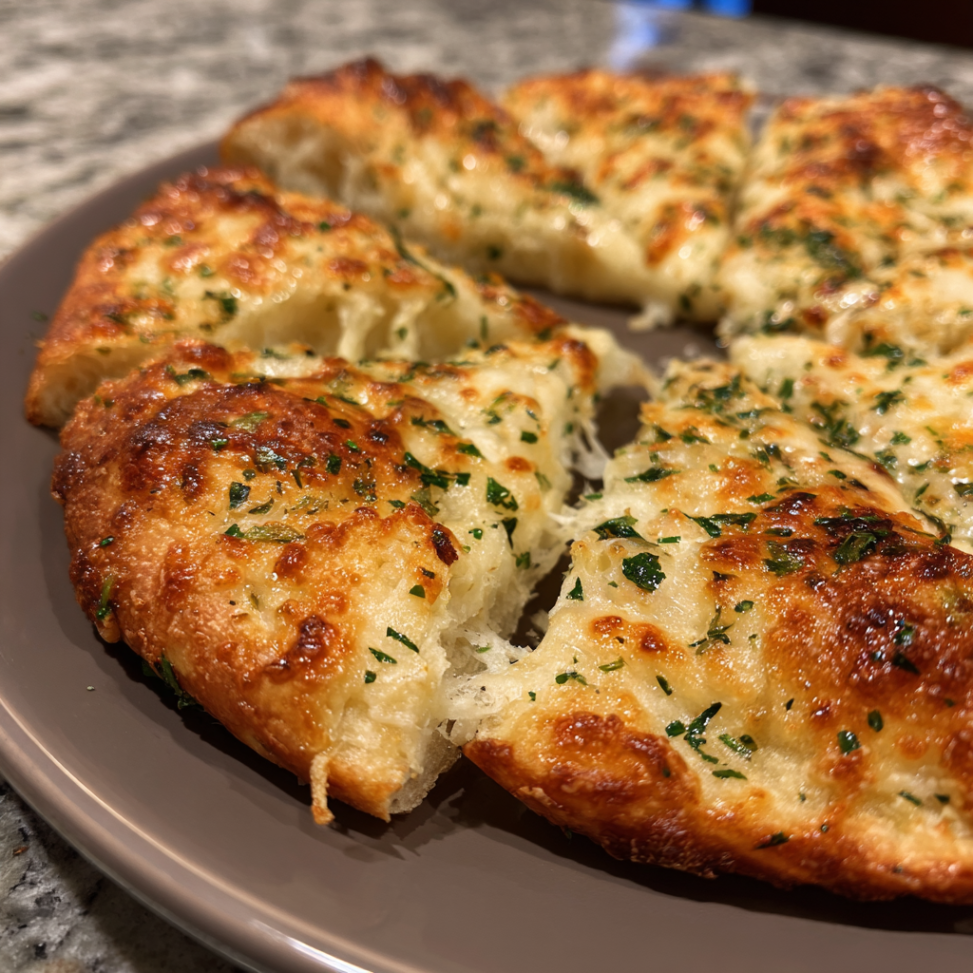 Air Fryer Tortilla Garlic Bread