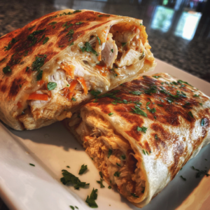 Cheesy Garlic Chicken Wraps