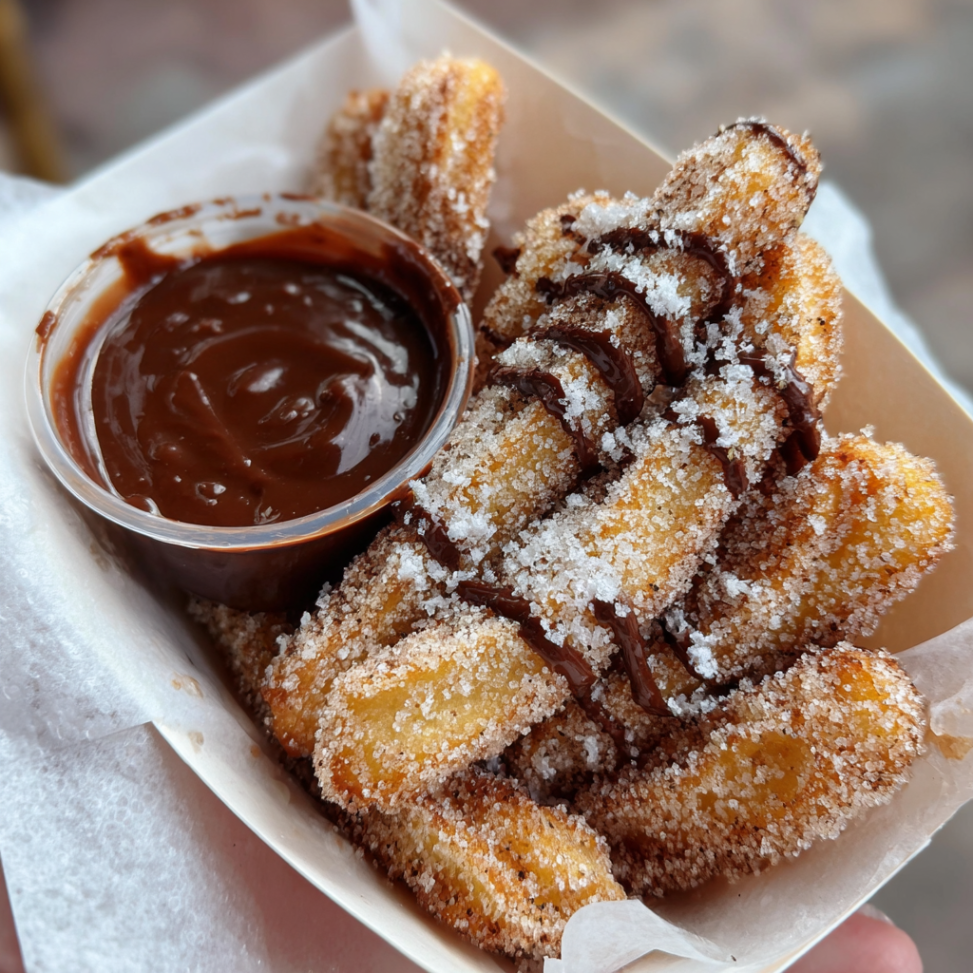 Churro Bites with Nutella