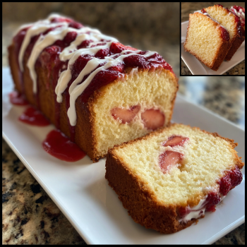 Strawberry Cream Cheese Pound Cake