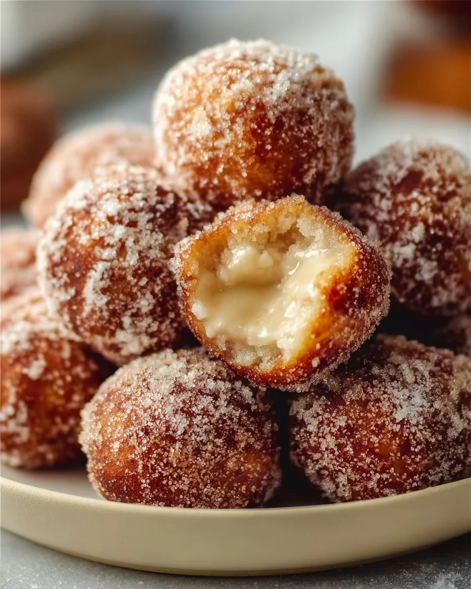Deliciously baked banana donut holes displayed on a plate.