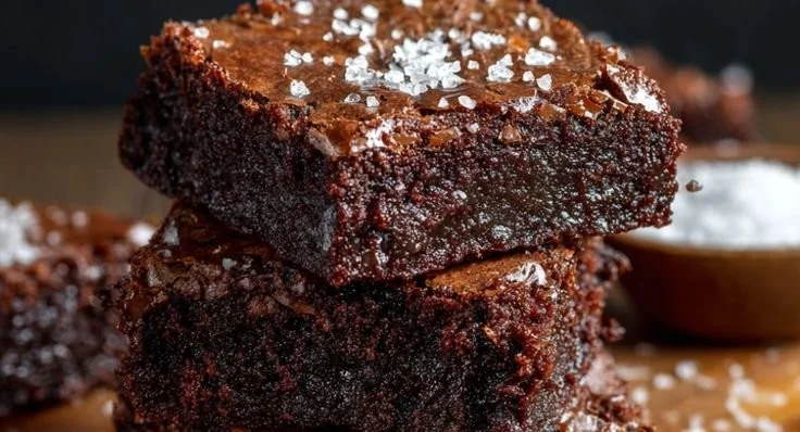 Delicious chewy brownies showcasing fudgy, gooey texture and rich chocolate flavor.