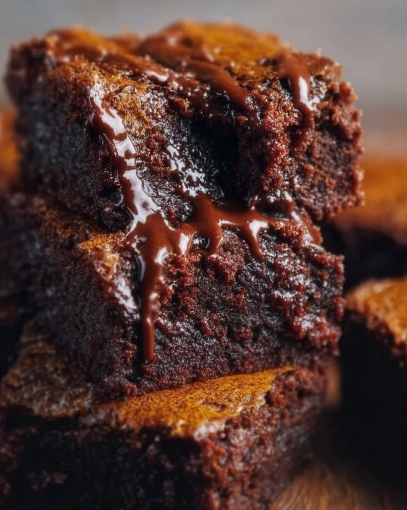 Delicious gooey chocolate brownies featuring sweet potato for added richness