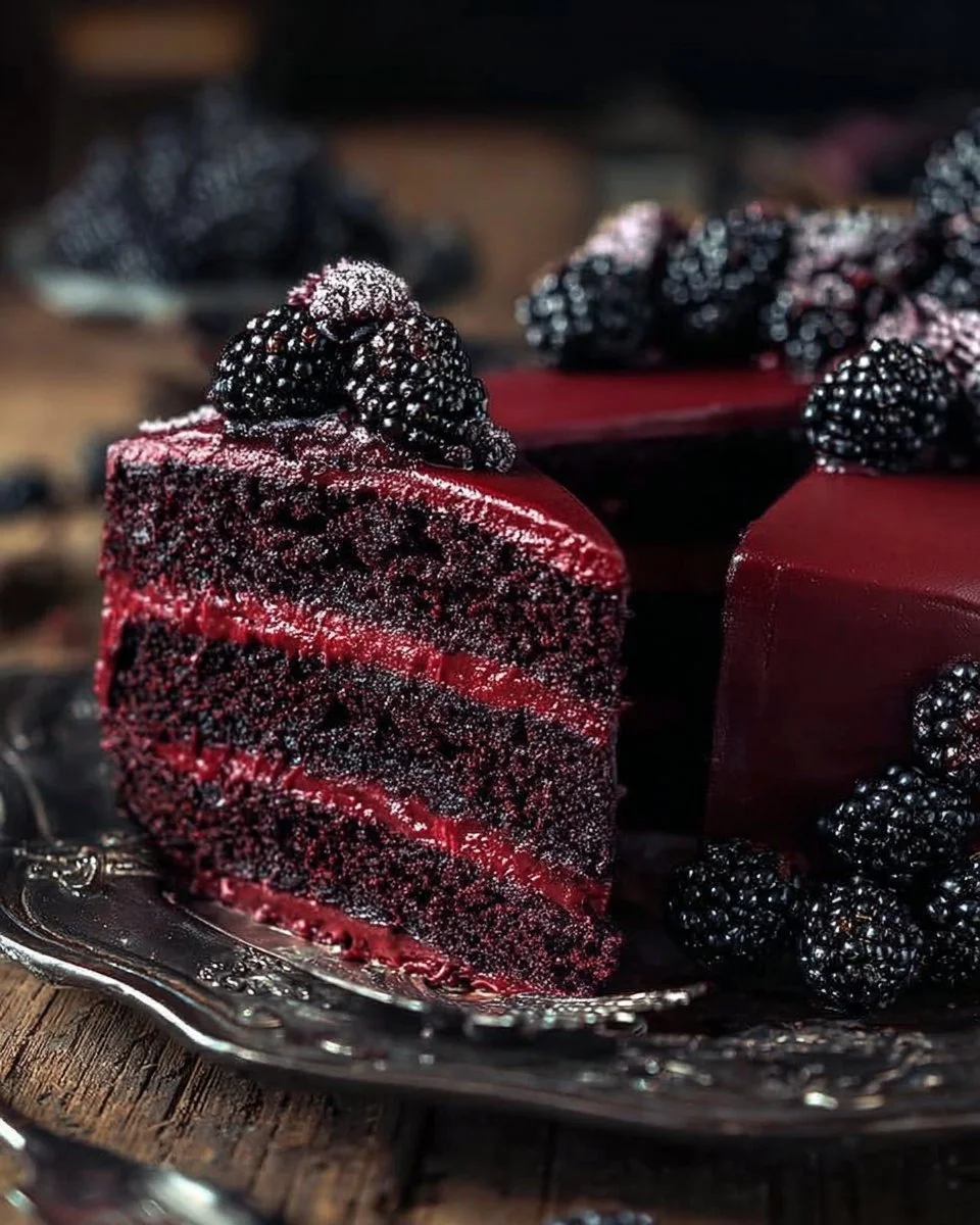 Blackberry Velvet Gothic Cake