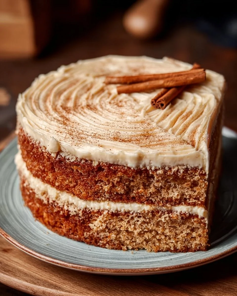Delicious Brown Sugar Chai Cake topped with spices and icing