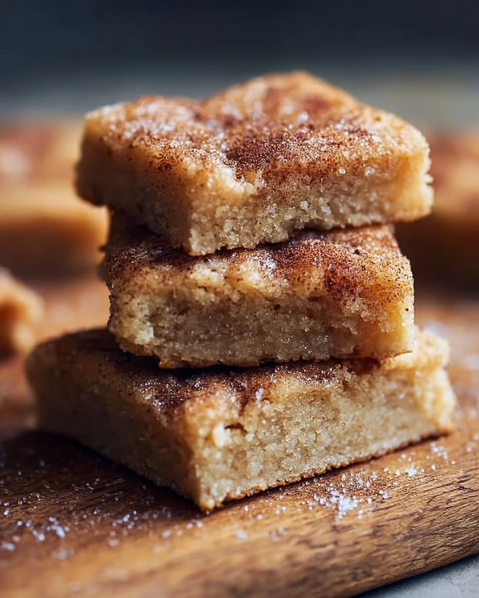 Delicious cinnamon sugar blondies topped with honey for a sweet dessert treat