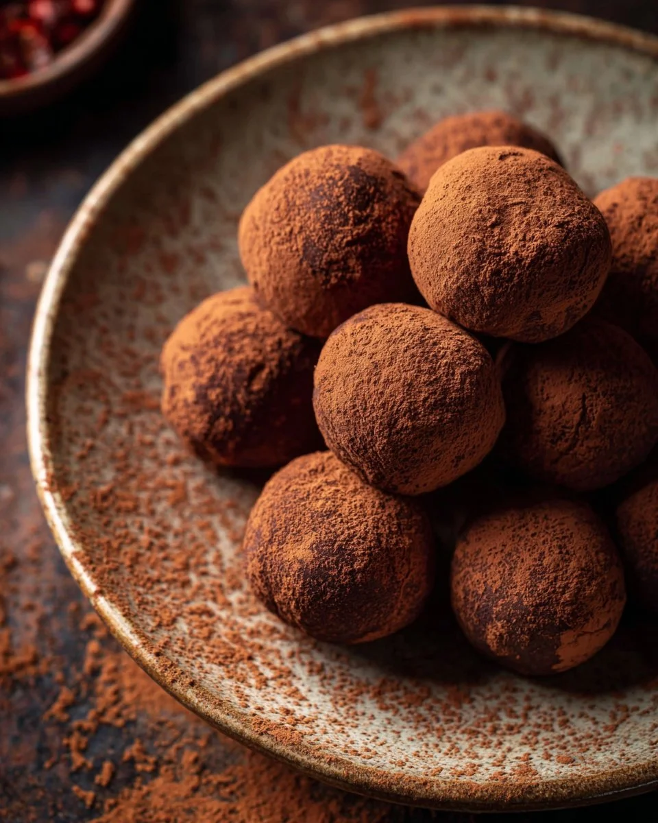 Decadent ghost pepper chocolate truffles offering a spicy chocolate treat