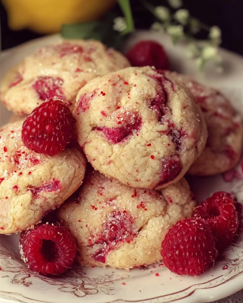 Lemon Raspberry Cookies with a bright and zesty flavor