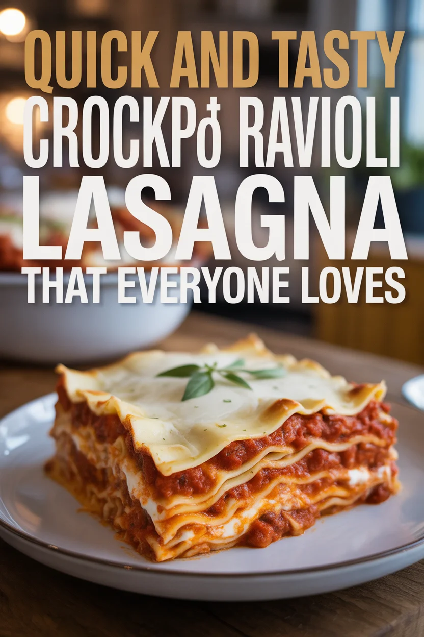 Crockpot Ravioli Lasagna