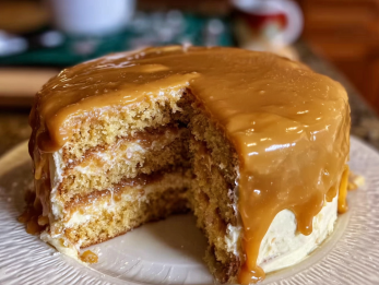 Butterscotch Cake with Caramel Frosting