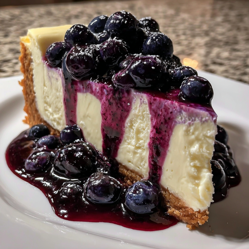 White Chocolate Blueberry Cheesecake